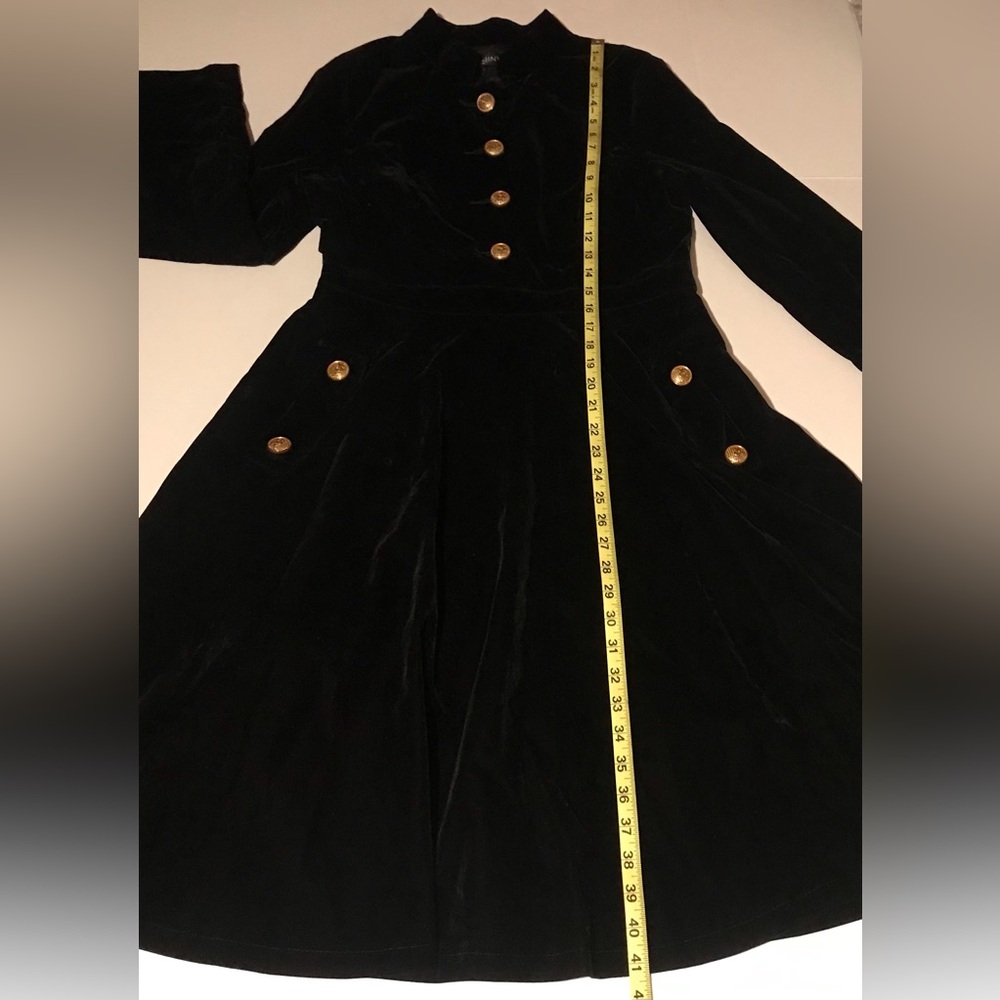 Classic Black Long-Sleeve Fit & Flare Dress - Picture 15 of 15